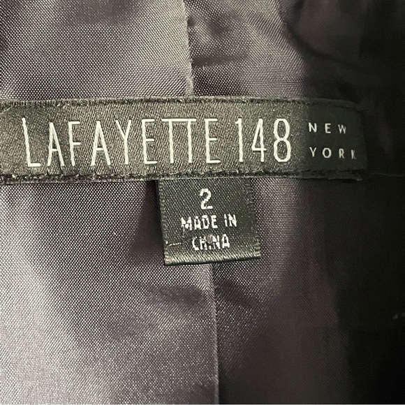 Lafayette 148 New York Tweed Button Lined Blazer Size 2 - Picture 10 of 11